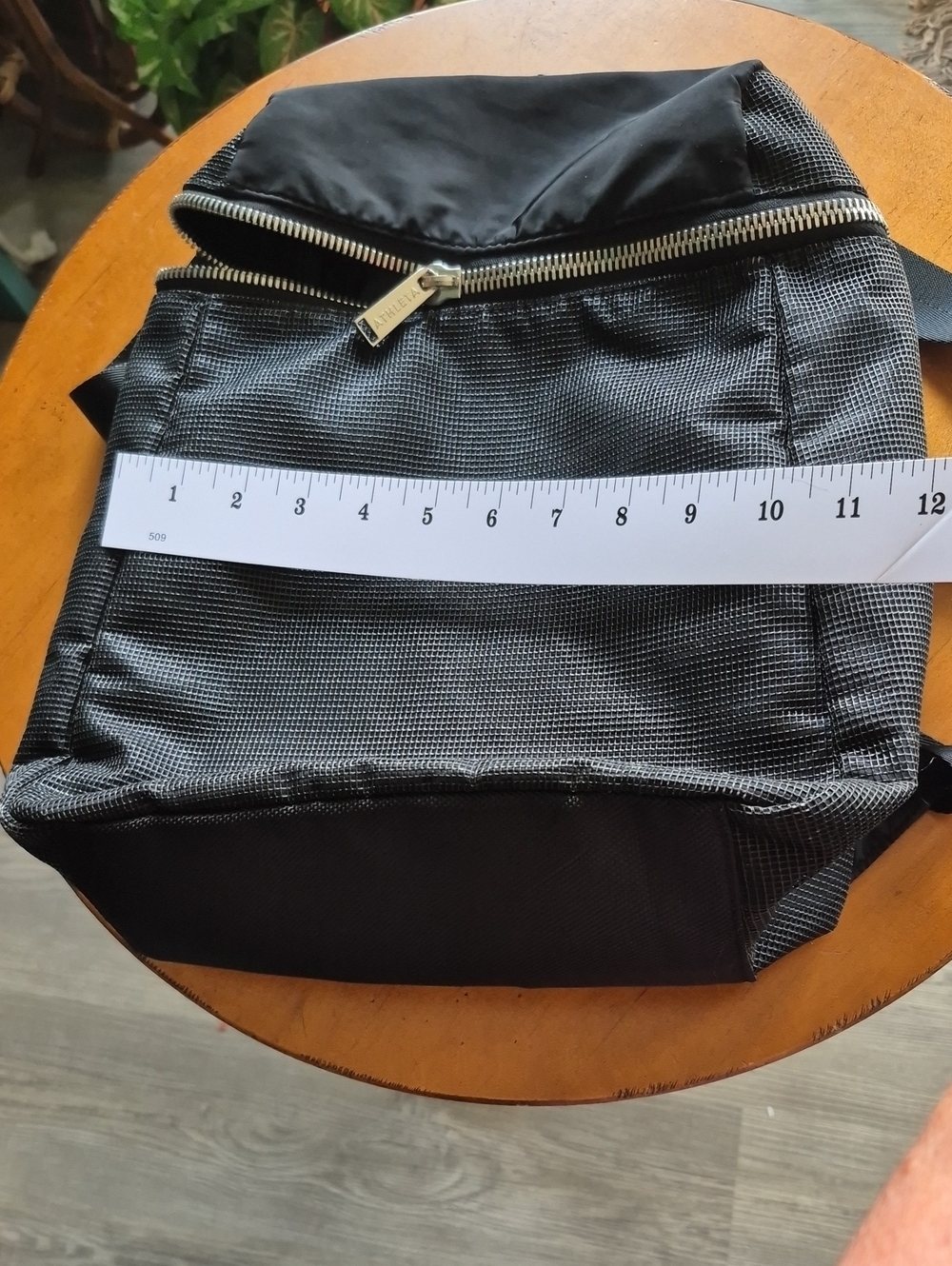 Athleta Black Mesh Zip-Top Backpack - Picture 10 of 11